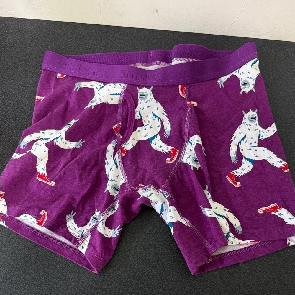 Old Navy Purple Yeti Print Boxers